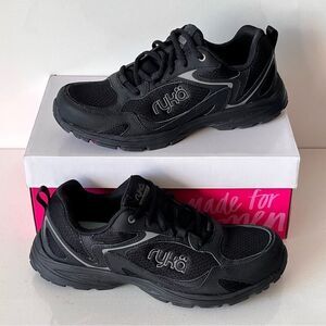 Ryka Standout Leather & Mesh Anatomic Walking Sneaker